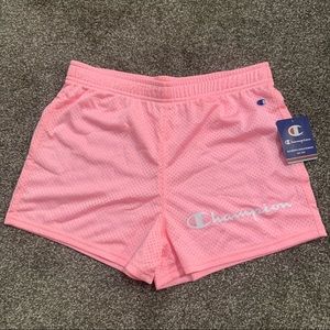 Pink Mesh Champion Athletic Shorts